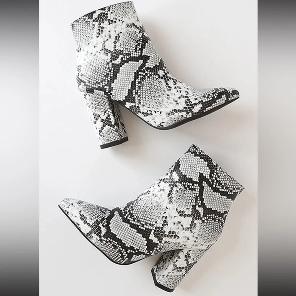 Snakeskin Booties - Picture 4 of 4